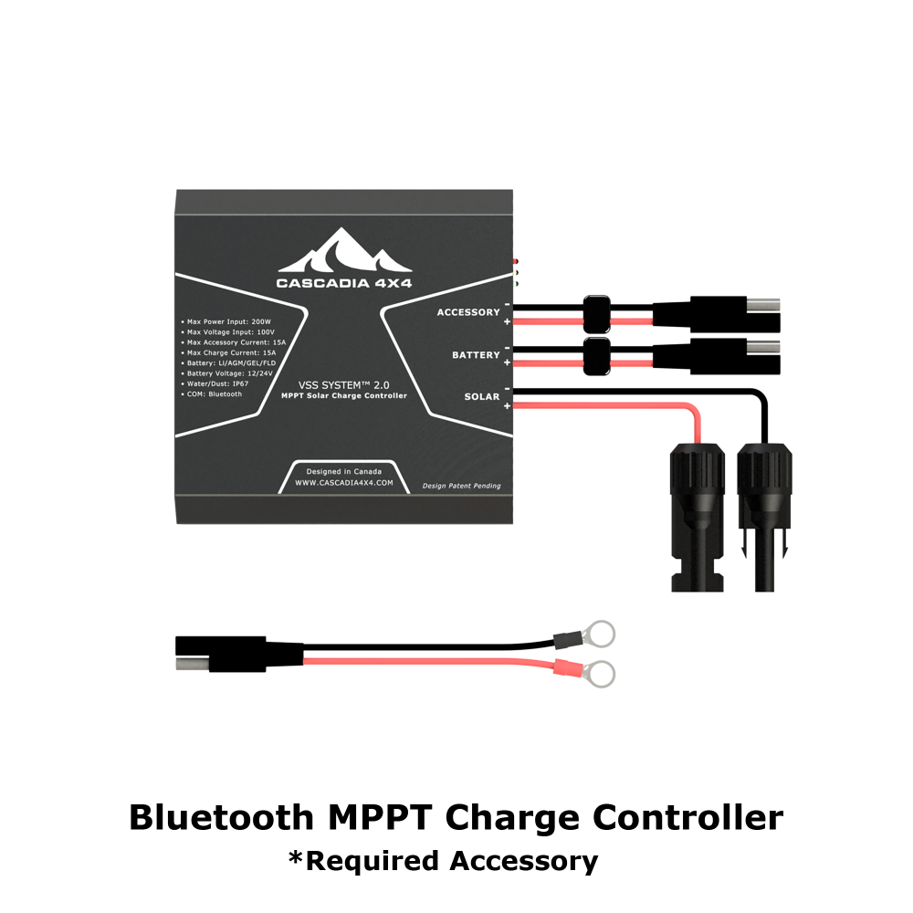 Bluetooth 15 amp mppt solar charge controller for the vss system 2.0 hood solar panel 