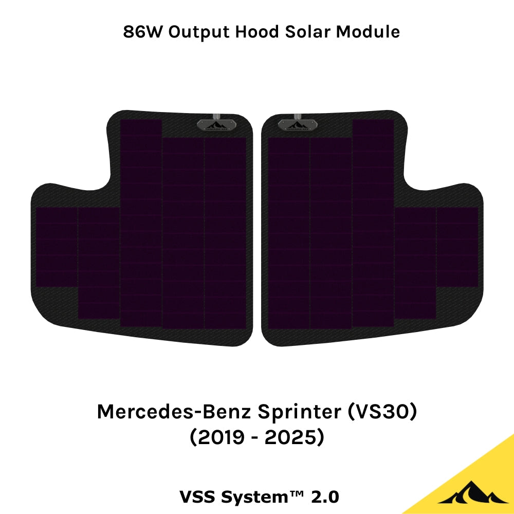 Cascadia 4x4 vss system 2.0 hood solar module for the mercedes-benz sprinter van VS30